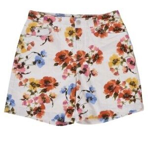 Size 6 - Gloria Vanderbilt AMANDA Floral Women's White Jean Shorts